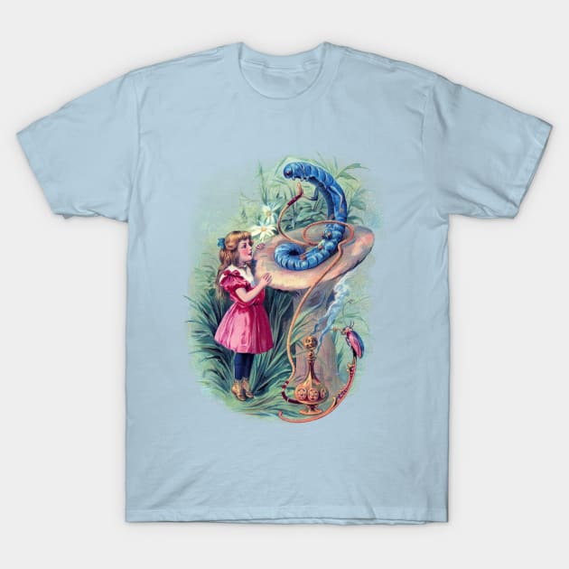 Alice in Wonderland and the Caterpillar T-Shirt by RetroSalt